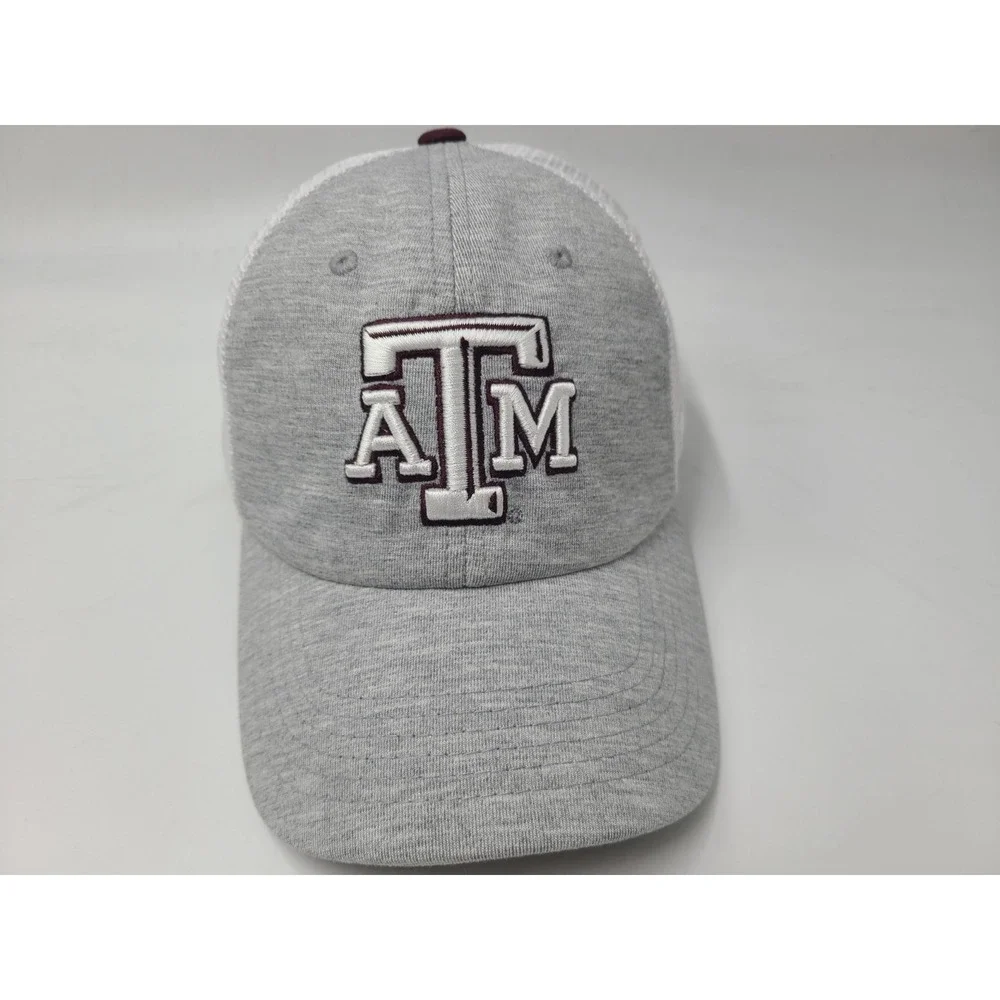 Texas A&M University Aggies‎ Mesh Trucker Snapback Hat Cap Men NCAA Gray White